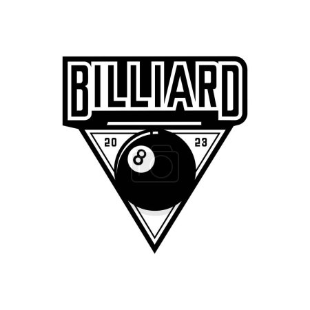billiard ball logo vector on white background