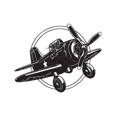 Ilustración de Luchador de asalto, vintage logo línea arte concepto negro y blanco color, ilustración dibujada a mano - Imagen libre de derechos