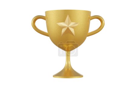 Foto de Ilustración 3D, Ganador Trofeo de Oro Icono 3D. - Imagen libre de derechos