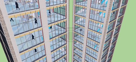 Téléchargez les photos : Construction d'immeubles d'appartements dans un quartier résidentiel en développement - en image libre de droit