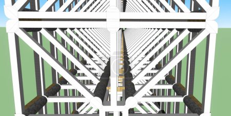 Foto de 3d representación del edificio de construcción, concepto arquitectónico - Imagen libre de derechos