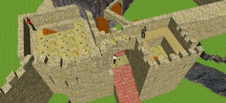 Foto de 3 d rendering of the medieval castle - Imagen libre de derechos