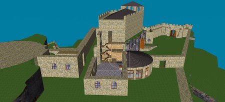 Téléchargez les photos : 3 d rendering of the medieval castle - en image libre de droit