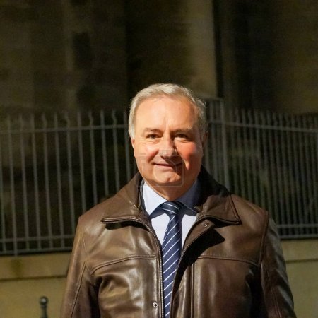 Foto de Toulouse, Francia - Marzo 2023 - Jean-Luc Moudenc, Alcalde de Toulouse, Presidente de Toulouse Metropole; un Hroizons, líder político de centro-derecha, es un ex miembro de la Asamblea Nacional - Imagen libre de derechos