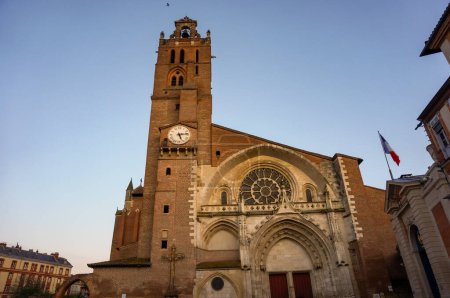 Foto de Catedral de San Esteban (Cathdrale Saint-tienne), un monumento gótico medieval del sur en Toulouse, Francia - Imagen libre de derechos