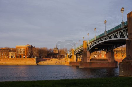 Photo for The River Garonne in Toulouse, in Southern France - Royalty Free Image
