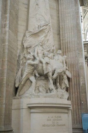 Foto de PARÍS, FRANCIA: Interior del Panteón. Fue construido originalmente como una iglesia dedicada a San Genevieve. - Imagen libre de derechos