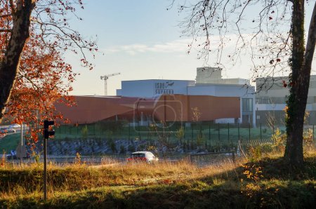 Photo for Toulouse, France - Dec. 14, 2023 - Side part of the aero-acoustic wind tunnel of the Higher Institute of Aeronautics and Space (ISAE-Suparo), Europe's largest one, on Rangueil Scientific Complex - Royalty Free Image