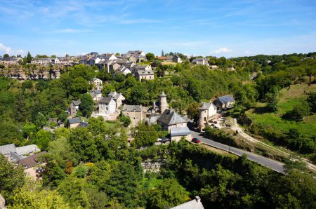 Photo for Aerial view bozouls, aveyron, - Royalty Free Image