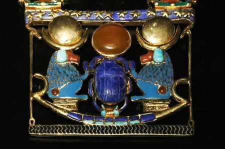 Photo for A breastplate with scarab and babboons from the tomb of Tutankhamun - Royalty Free Image