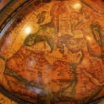 Copy of antique globe with Europe and North Africa