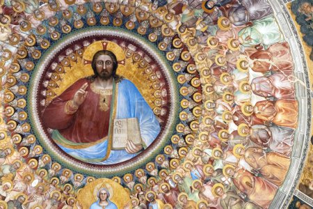 Téléchargez les photos : Padoue, Italie - 29 avril 2023 : Détail du plafond de l'ancien baptistère de Padoue, Italie - en image libre de droit