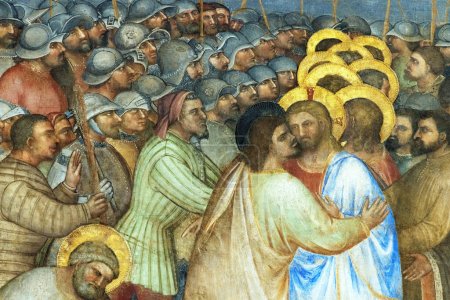 Téléchargez les photos : Padoue, Italie - 29 avril 2023 : Baiser de Judas de l'ancien Baptistère de Padoue, Italie - en image libre de droit