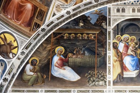 Photo for Padua, Italy - April 29, 2023: Nativity of Jesus from ancient Baptystery of Padua, Italy - Royalty Free Image