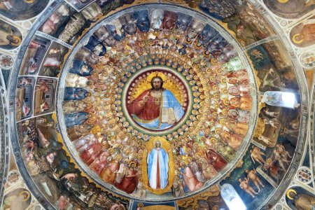 Téléchargez les photos : Padoue, Italie - 29 avril 2023 : Plafond de l'ancien baptistère de Padoue, Italie - en image libre de droit