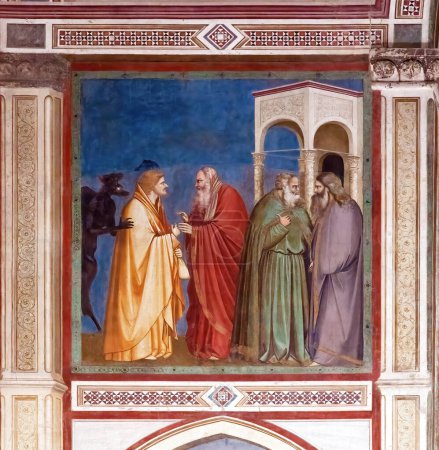 Téléchargez les photos : Padoue, Italie - 25 novembre 2022 : La trahison de Judas par Giotto dans la chapelle Scrovegni, Padoue - en image libre de droit