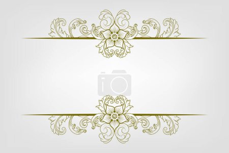 Klassischer Vitage Hochzeitsschmuck Rahmen Trennelemente Klassische Vintage Hochzeitseinladung Hand gezeichnet Verzieren Sie das Kalligraphie-Poster viktorianischen Stil