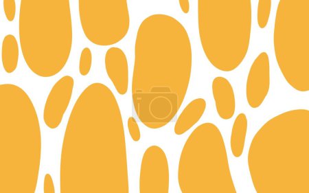 Foto de Fondo abstracto brillante amarillo-blanco. Elementos de diseño de formas redondeadas líquidas, piedras de mar lisas. Abstracción moderna para textil - Imagen libre de derechos