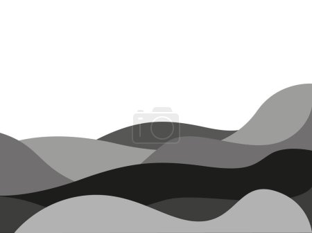 Illustration for Abstract grey color background. Dynamic shapes composition. Eps10 vector. Waves on white background. - Royalty Free Image