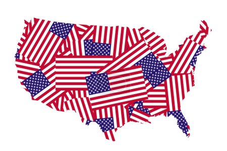 Téléchargez les photos : Carte des États-Unis isolée sur un fond blanc - en image libre de droit