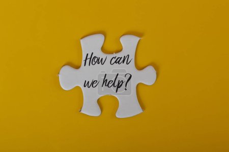 White jigsaw puzzle written with HOW CAN WE HELP?