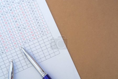 Photo for Close up view of student results. Exam result concept.Graded School Paper. Copy space. - Royalty Free Image