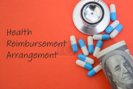 Photo for A health reimbursement arrangement (HRA) is a benefit plan that helps employees cover medical expenses that are not covered by health insurance plan - Royalty Free Image