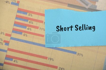 Photo for Short Selling is refer to an investor or trader sells an asset that they do not own but instead have borrowed with the expectation that its price will decrease in the future. - Royalty Free Image