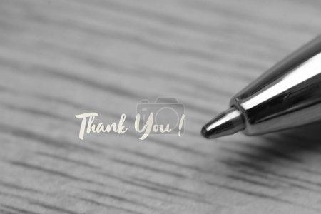 Photo for THANK YOU is an expression of gratitude or appreciation that is commonly used to acknowledge someone's kindness, help, or a favor they have done for you - Royalty Free Image