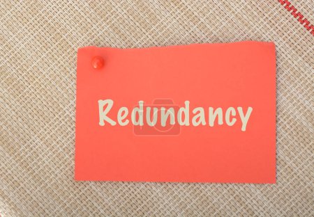 Photo for Redundancy is a system design in which a component is duplicated so if it fails there will be a backup. Redundancy has a negative connotation when the duplication is unnecessary or is simply the result of poor planning. - Royalty Free Image