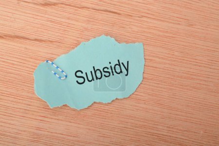 Photo for A subsidy is a financial aid or support given by the government or an organization to individuals, businesses, or sectors to encourage certain activities, industries, or behaviors - Royalty Free Image