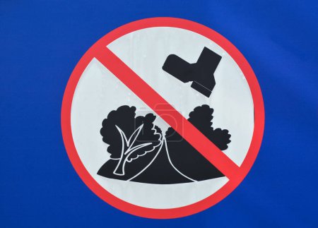 Photo for Prohibition sign: Do not step on the grass in the park - Royalty Free Image