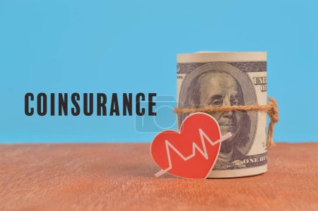 Photo for Coinsurance is a type of cost-sharing in health insurance where the insured individual pays a specified percentage of the cost of covered healthcare services - Royalty Free Image