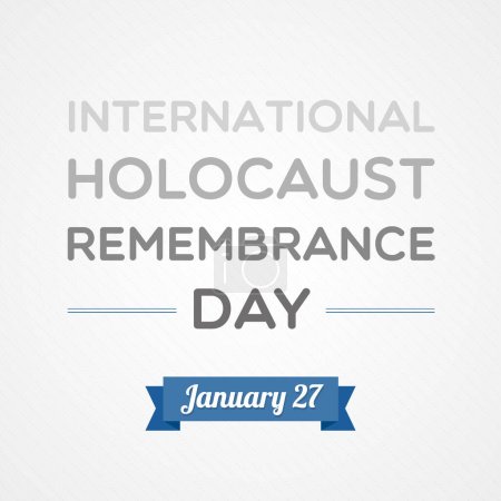 Illustration for International Holocaust Remembrance Day. January 27. Vector illustration, flat design - Royalty Free Image