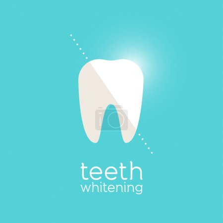 Teeth whitening. Before and after. Dental concepts. Vector illustration, flat design