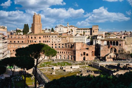 Roman Forum with ruins of important ancient government buildings. Rome, Italy