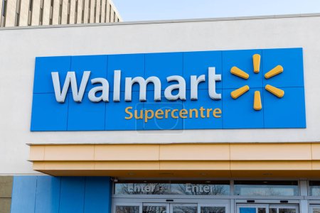 Photo for Ottawa, Canada - November 11, 2023: Walmart Supercentre retail store entrance. - Royalty Free Image