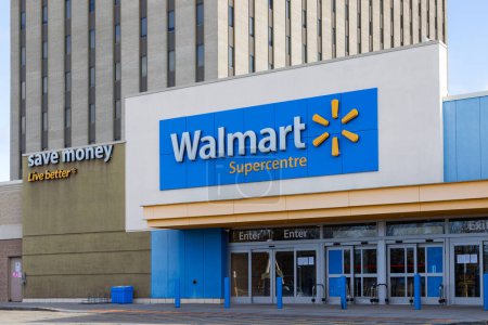 Photo for Ottawa, Canada - November 11, 2023: Walmart Supercentre retail store entrance - Royalty Free Image
