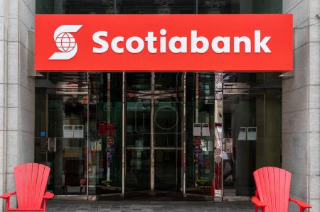 Photo for Canada, Ottawa - July 1, 2022: Scotiabank bank building in downtown of the city - Royalty Free Image