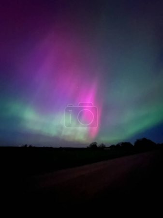 Northern lights or Aurora borealis in the sky