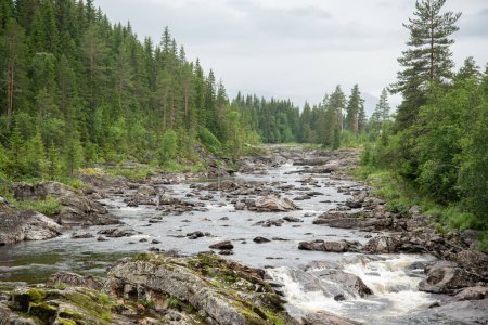 Río Noruego en la sección de cascadas pequeñas