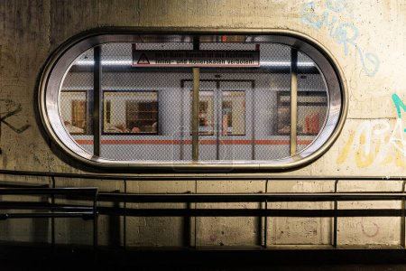 Photo for Look through window in subway station in Downtown Vienna - Royalty Free Image