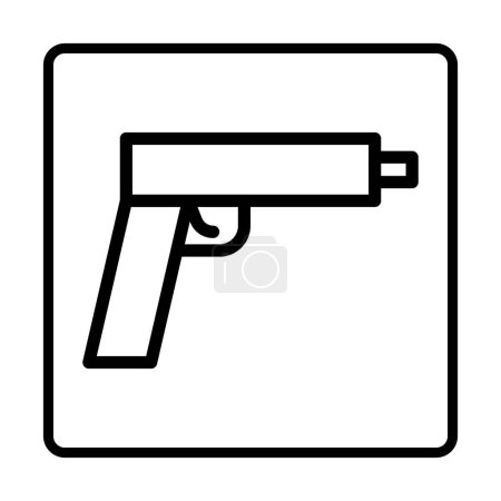 Gun Icon. Social media sign icons. Vector illustration isolated for graphic, web design, apps and websites