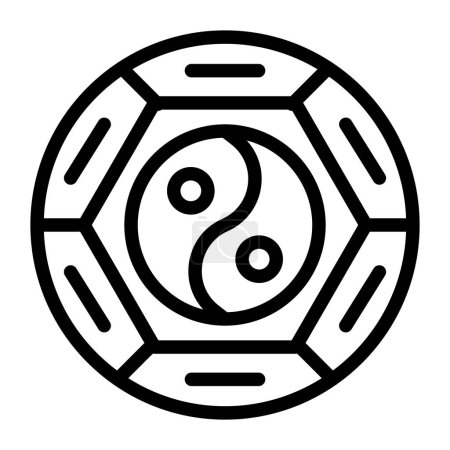 Ilustración de Yin yang ilustración vector y logo nuevo icono de año perfecto. Signo de icono de la colección moderna para el concepto móvil y la web. Buen diseño perfecto. - Imagen libre de derechos