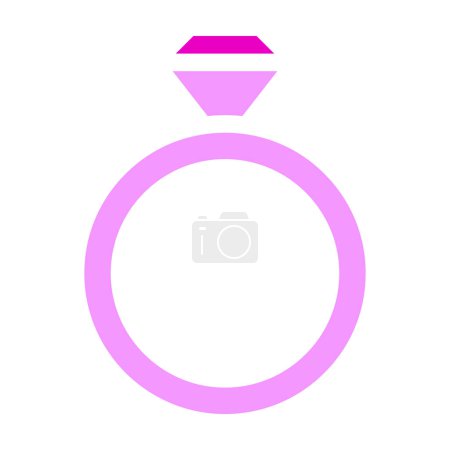 Ilustración de Ring solid pink valentine illustration vector and logo new year icon perfect. Icon sign from modern collection for web. Nice design perfect. - Imagen libre de derechos