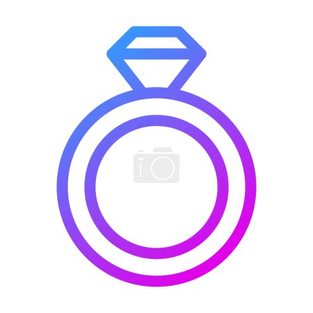 Ilustración de Ring gradient purple valentine illustration vector and logo new year icon perfect. Icon sign from modern collection for web. Nice design perfect. - Imagen libre de derechos