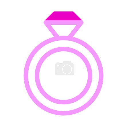 Ilustración de Ring icon dualtone pink style valentine vector illustration perfect. Icon sign from modern collection for web. Nice design perfect. - Imagen libre de derechos