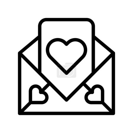 card icon outline style valentine illustration vector element and symbol perfect. Icon sign from modern collection for web.