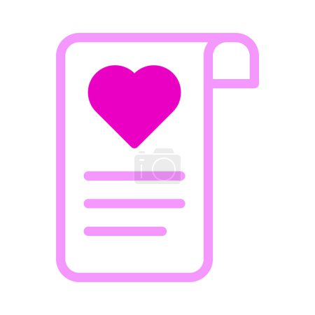 icono de la tarjeta duotone rosa estilo valentine ilustración vector elemento y símbolo perfecto. Signo de icono de la colección moderna para la web.