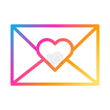 tarjeta icono gradiente estilo San Valentín ilustración vector elemento y símbolo perfecto. Signo de icono de la colección moderna para la web.